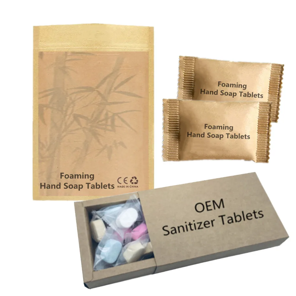 Private Label Hand Sanitizer Tablets Foaming Liquid Soap Tablets For Home Use