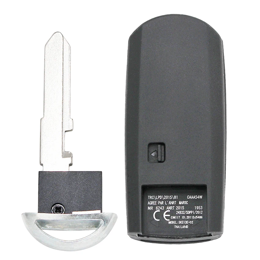 New Smart Remote Key Fob 433MHz Fit For Mazda 3 6 CX-4 CX-5 MX-5 SKE13E-01 With Emergency Key