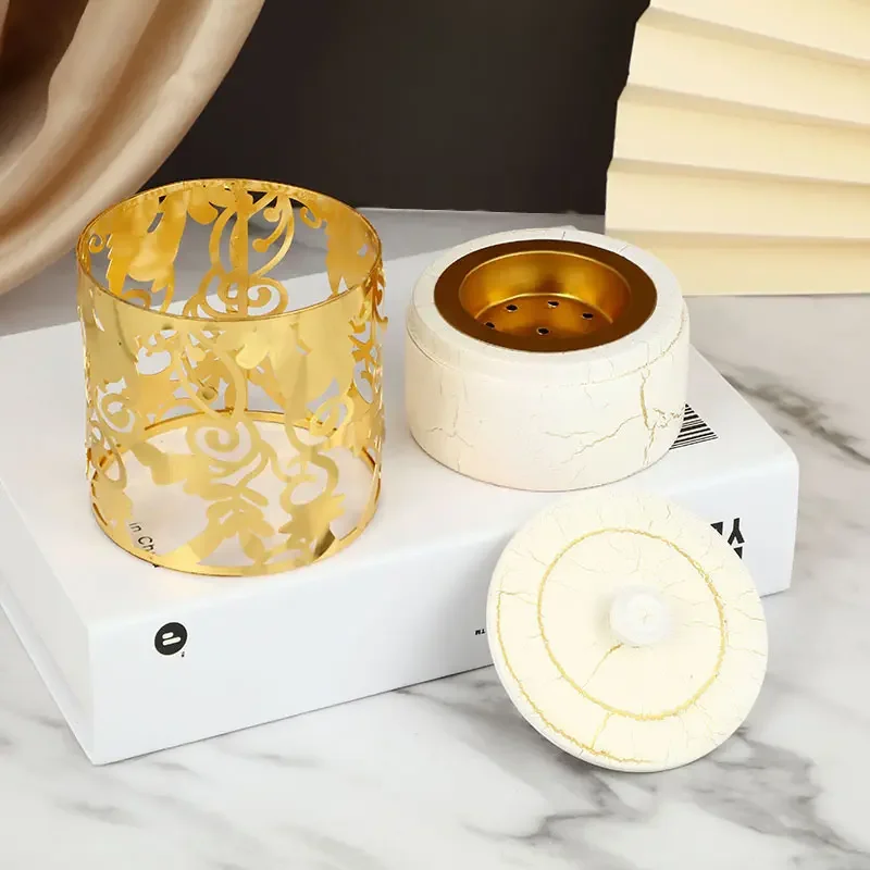 Creative exquisite plant light luxury style resin aromatherapy incense burner home ornaments