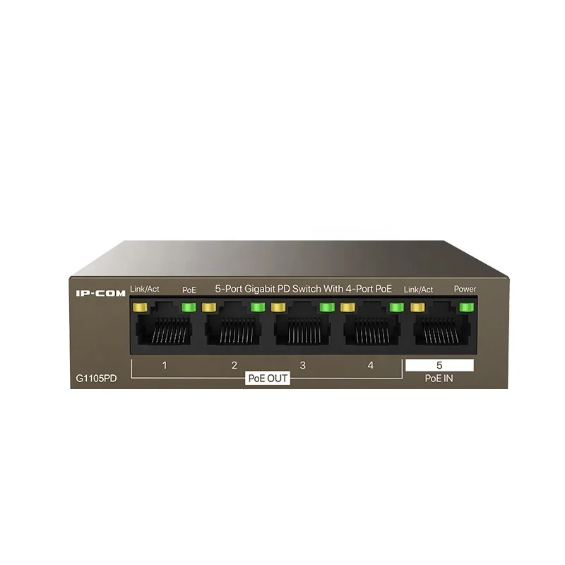 IP-COM G1105PD 5 Port Gigabit Ethernet PoE Switch 4 Port 1000M PoE For IP Camera