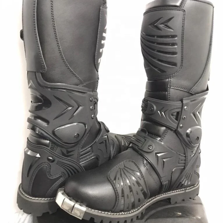 Кожаные байкерские ботинки для мотокросса, Спортивная одежда на заказ, мотоциклетные ботинки (1600154515144)