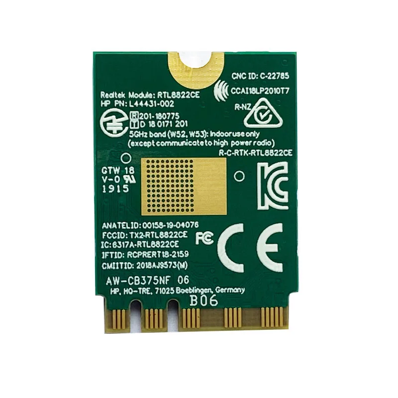 Двойные брендовые RTL8822CE M.2AW-CB375NF NGFF 1200M WIFI BT5.0 Wi-Fi Беспроводная Сетевая интерфейсная плата ноутбука сетевой