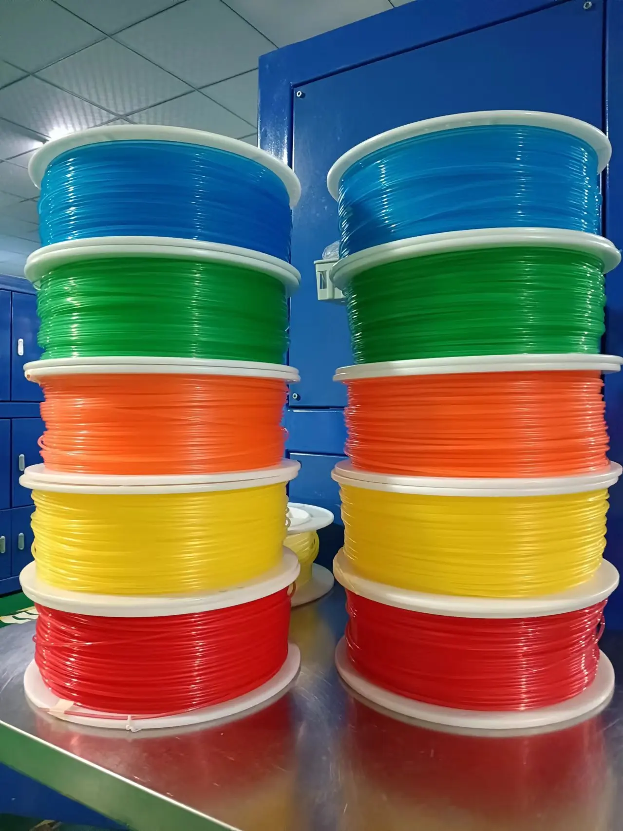 2.5mm Colored pmma cable roll  Red blue yellow orange green PMMA end glow fiber optic for LED optical fiber lights & lighting