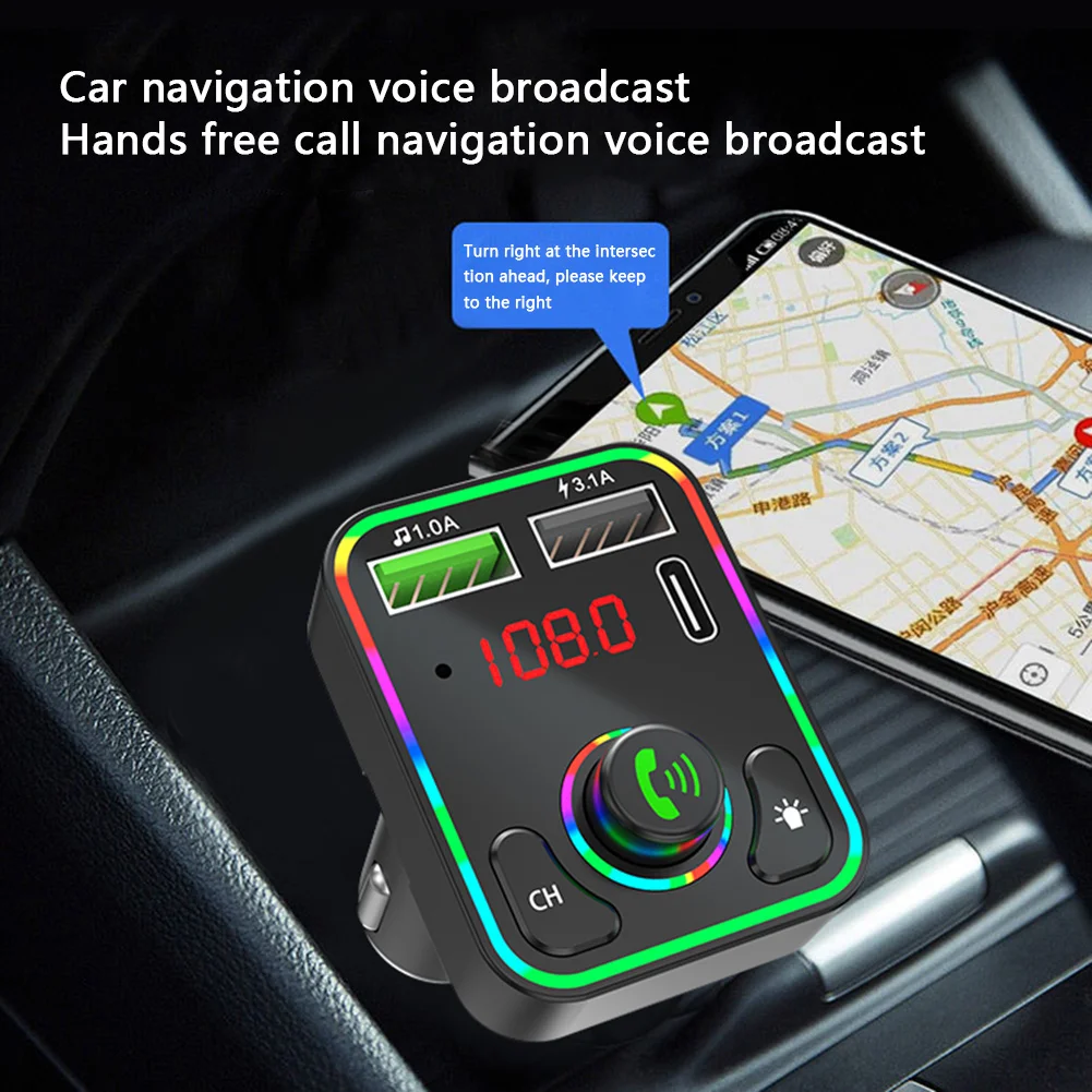 Hot Sale Wireless MP3 Player HandFree Car kit FM Transmitter Dual 3.1A car charger