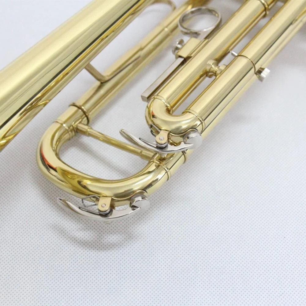 Wholesale bb tone trumpet and professional trumpet mouthpiece for sale with musical trumpet cases bag and cleaning kit