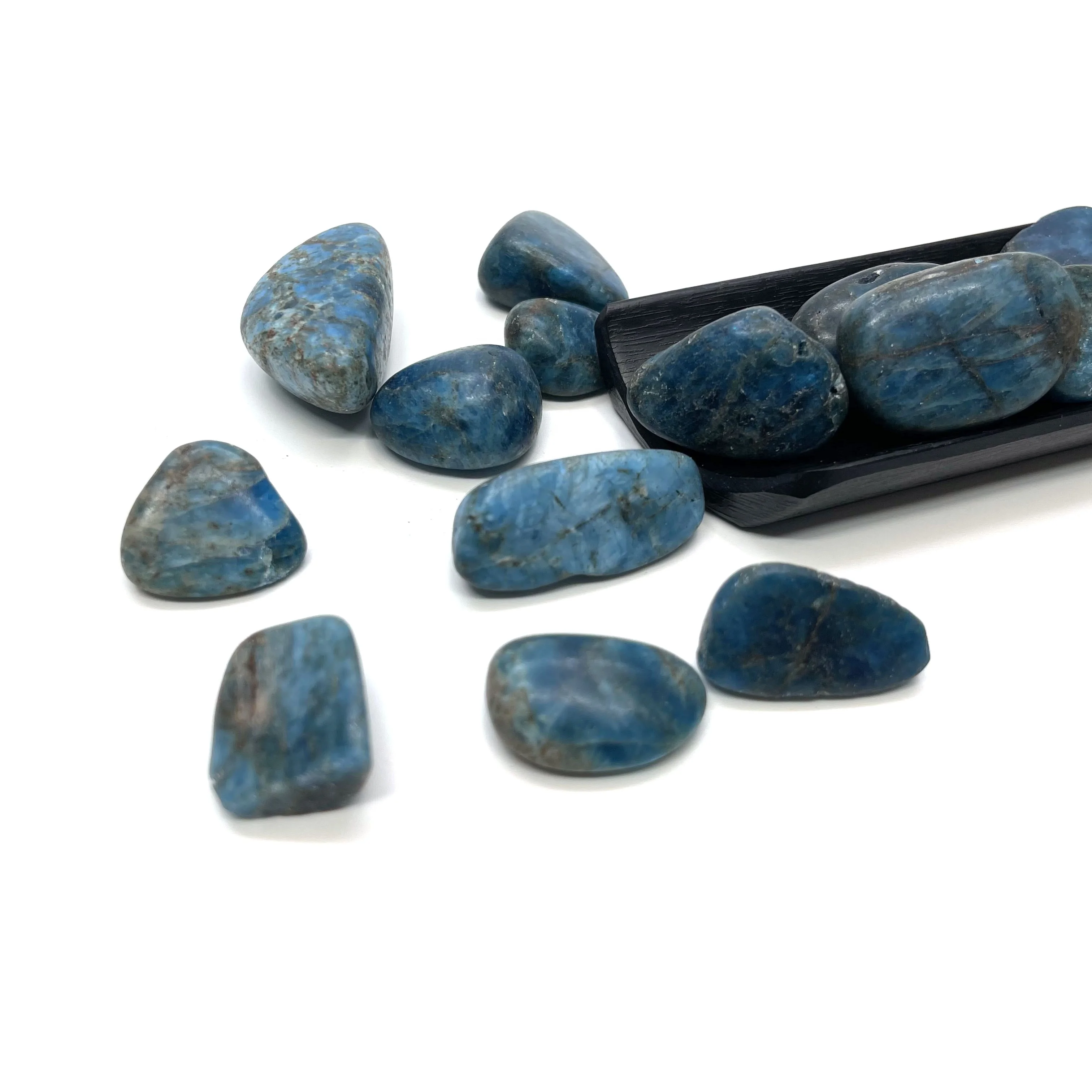 Bulk Wholesale Natural Crystal Quartz Blue Apatite Tumbled Stones Gemstone Gravel Tumble Stone For Healing Stones Decoration