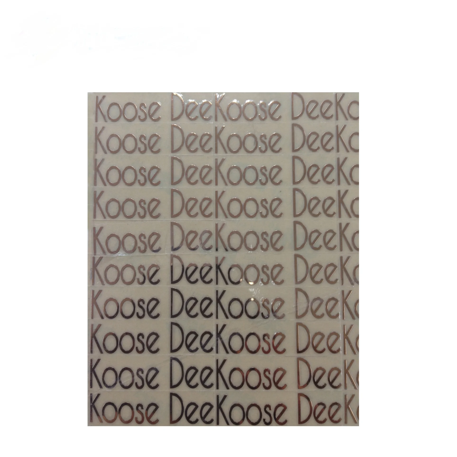 Watch dial Customized logo Metal Electroforming Foil Self Adhesive Label Sticker