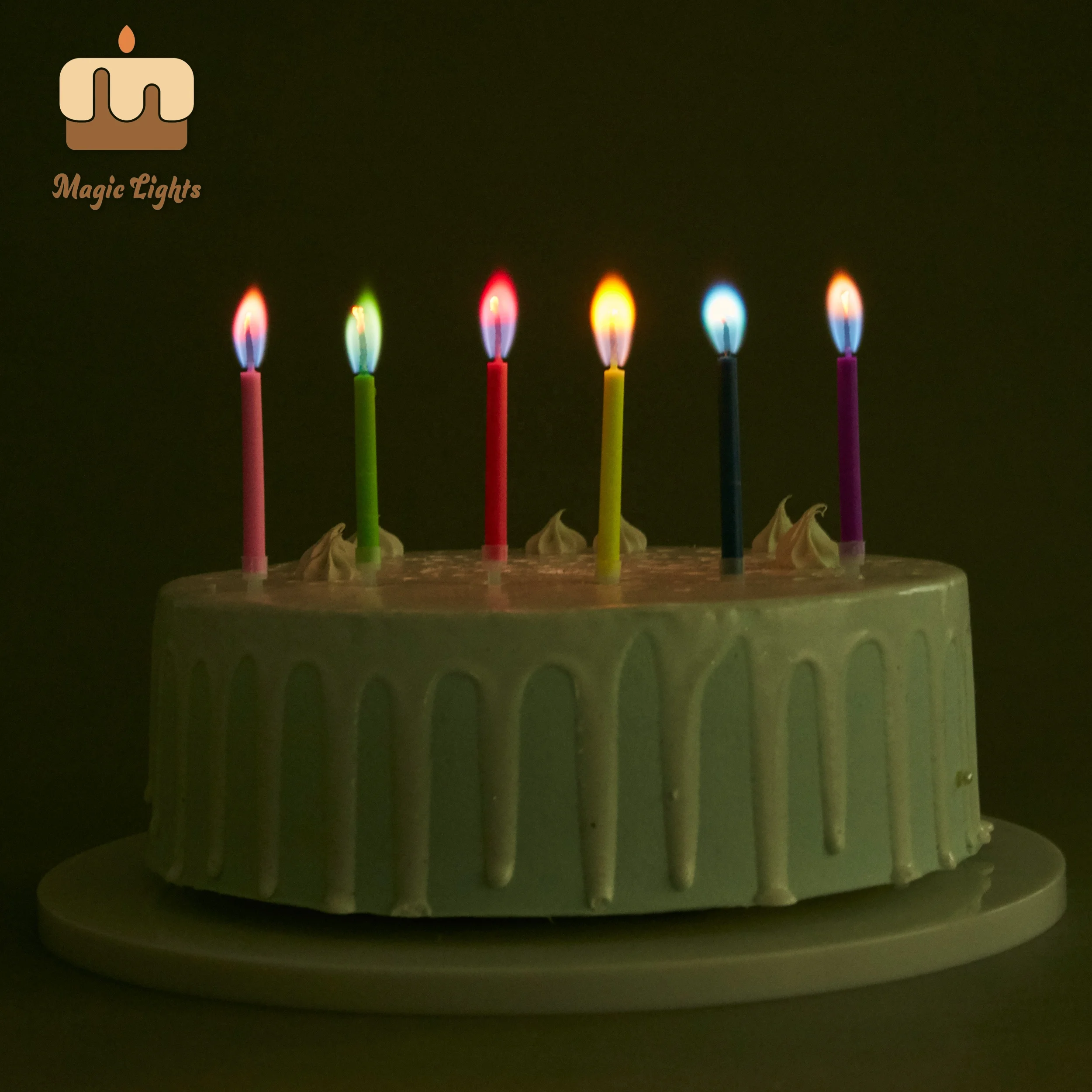 Latest rainbow cake birthday candles colorful flame candles available wholesale