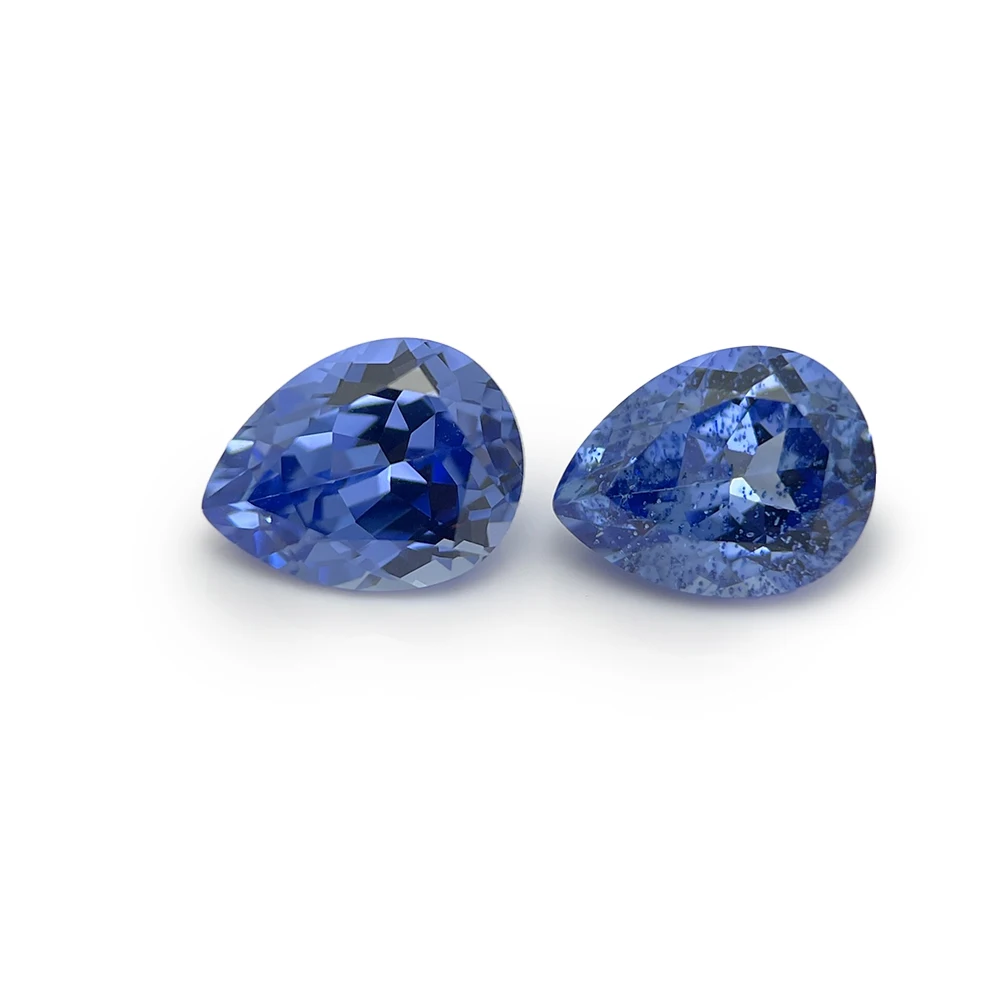 Lab Grown Gemstone Wholesale Loose Gemstones Pear Cut Cornflower Blue Sapphire For Making Jewelry