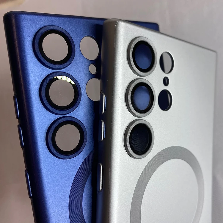 High Quality Matte Magnetic Soft Silicone Phone Case For Samsung Galaxy S23 Ultra-thin Lens Protection Phone Accessories