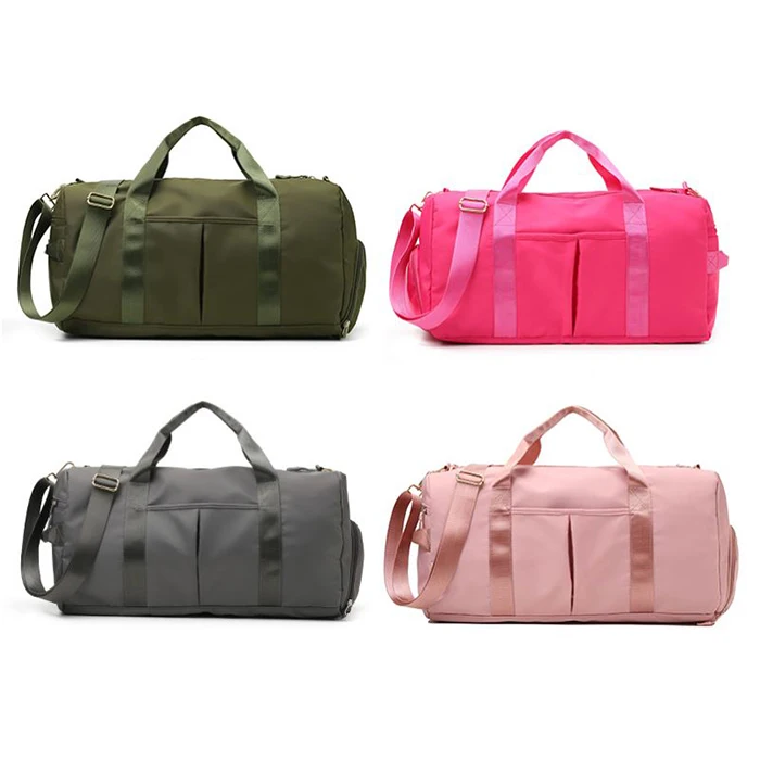 Sports Gym Tote Travel Duffel Bag Gym bag with Shoes Compartment and Wet Pocket