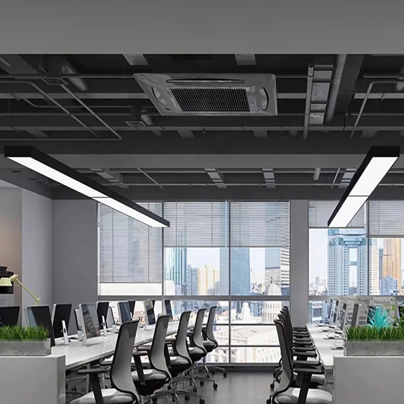 Surface Mounted Pendant Hanging Line Trunking Lamp 2FT 4FT 40w Office Commercial LED Linear pendant Light