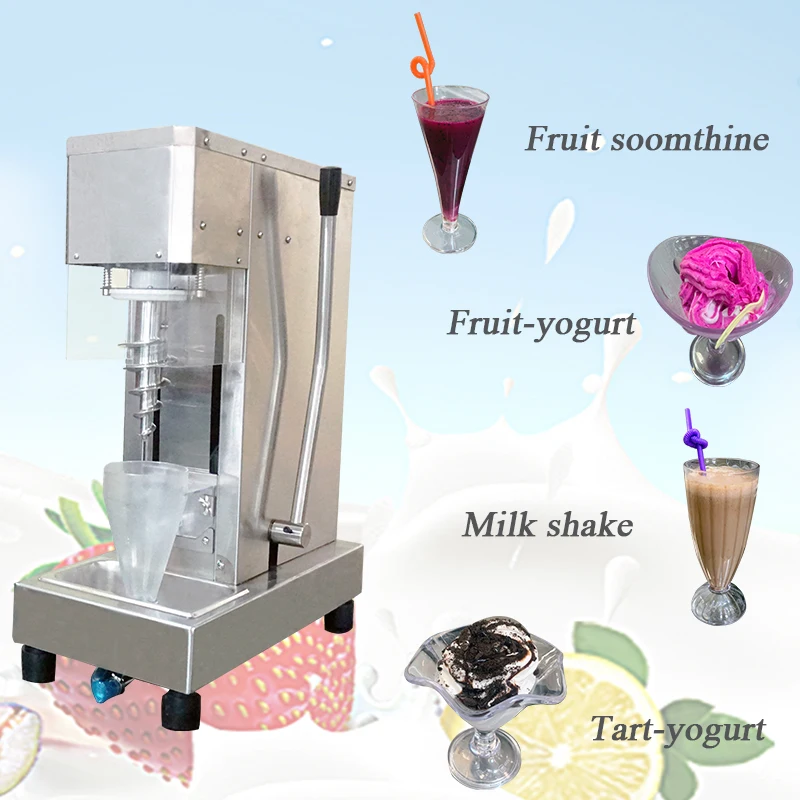 Real Fruits Resfab Yogurt Swirl Drill Frozen Yogurt Real Fruits Ice Cream Blender/swirl Freeze Machine PC Plastic 1500rpm 304 SS