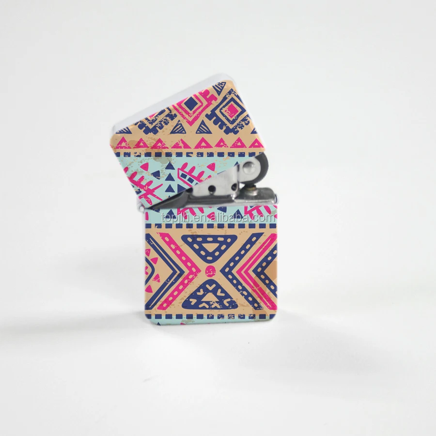 Sublimation Blanks Lighter Custom Print Metal White Lighter Gift Pocket Lighter