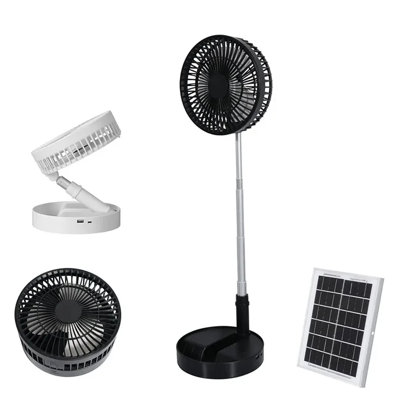 Omsen Manufacturers Wholesale Portable Mini Dc Rechargeable Solar Standing Pedestal Fan Solar Energy With Panel And Battery