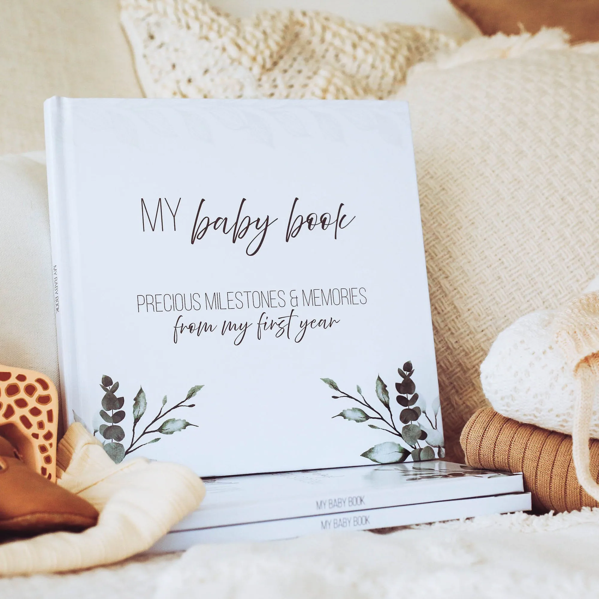 Custom Baby Journal Hardcover for First Year Milestones Baby Keepsake Memory Book