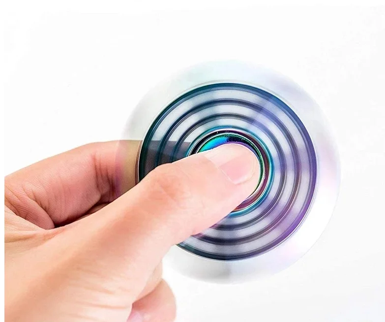 Great metal fidgets spinner Silver Spinning Hot gyro bowl for Child Print Spinning Top Metal gyro