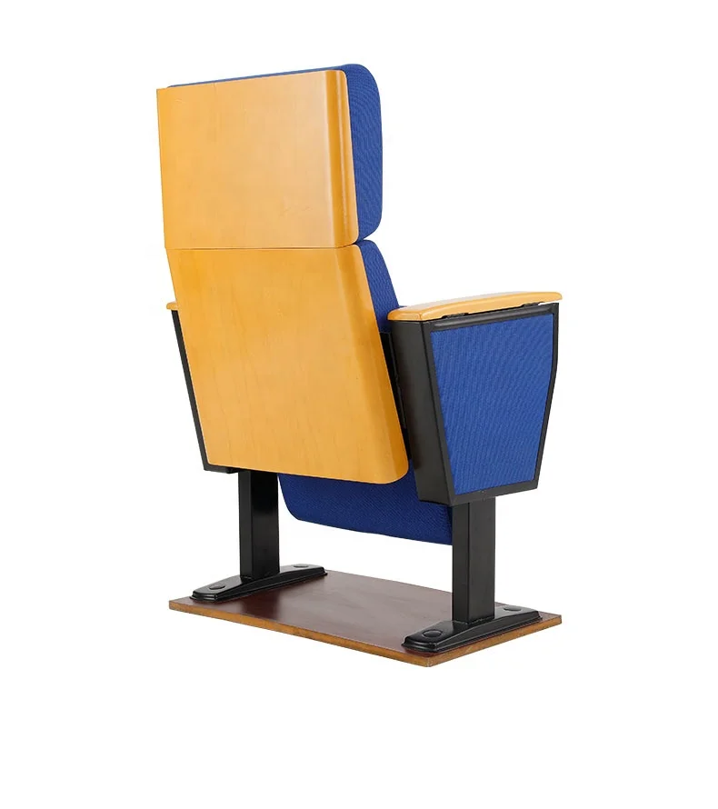 High Back Modern Armrest Auditorium Chair Theater Seating With Writing Pad Foldable Conference Room Hall Chair