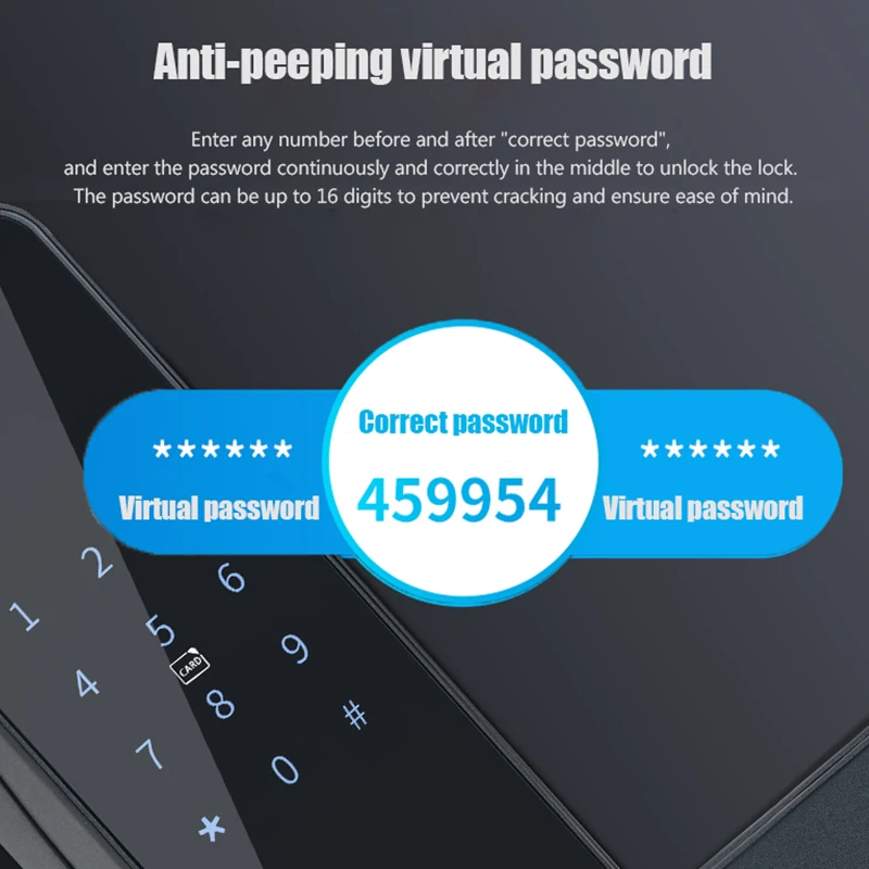 Aluminum alloy Security Smart Life Locks For Door Security CE Certified WiFi APP Access fingerprint password smart lock