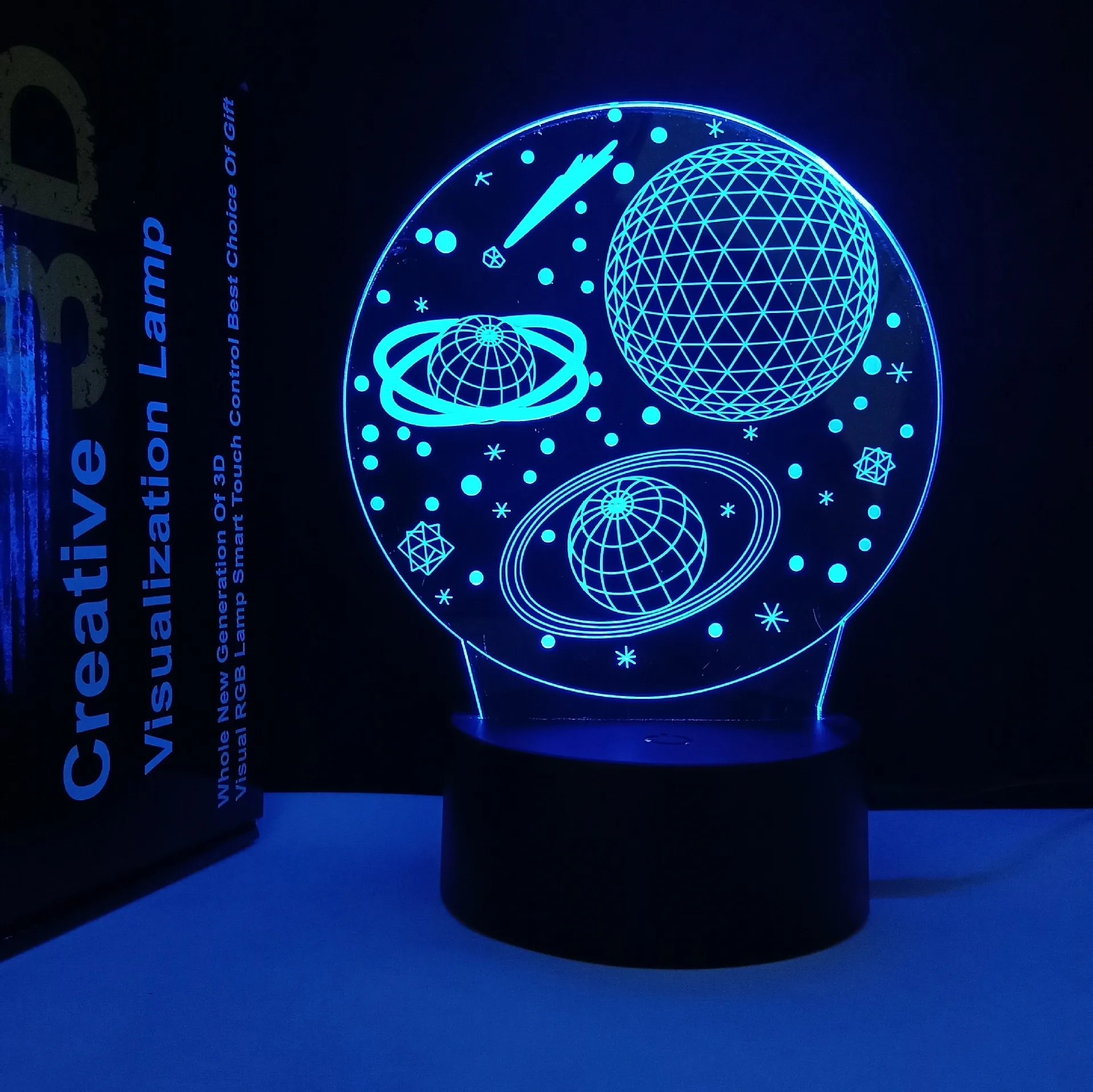 Personalize Custom Anime Vision illusion Decor Smart Touch Table LED Lamp Galaxy 3D Acrylic Night Light for Gift