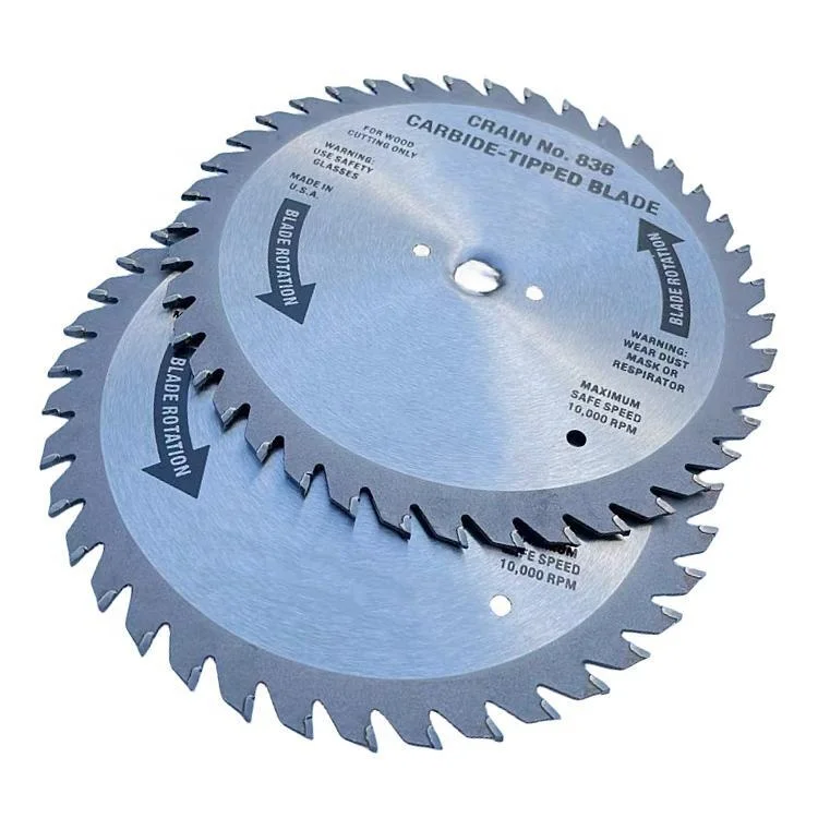 USA 6 1/2 diameter 40 teeth 165mm TCT carbide tipped circular undercut saw blade Crain 836 for wood  cutting