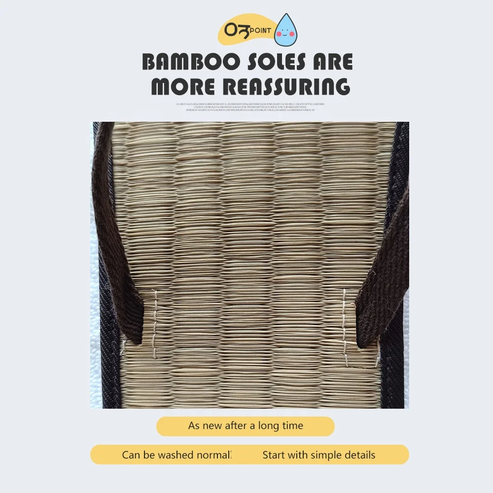 Eco-friendly slippers Cork sole slipper with logo Biodegradable bamboo slipper