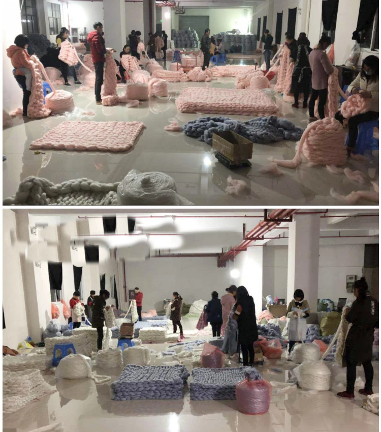 Super Chunky Merino Knitting Yarn Wool Hand Knitting Yarn Can Knit Blanket Scarf  Pet etc.