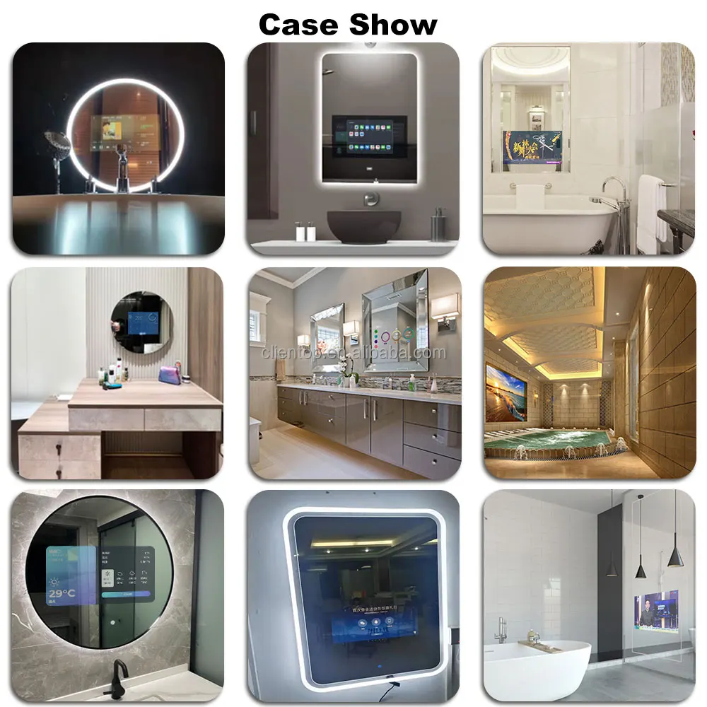 Sense Of Technology Wall Mounted Floor Standing Make Up Magic Mirror Full Function Glass Touch Screen Wifi Smart Mirror