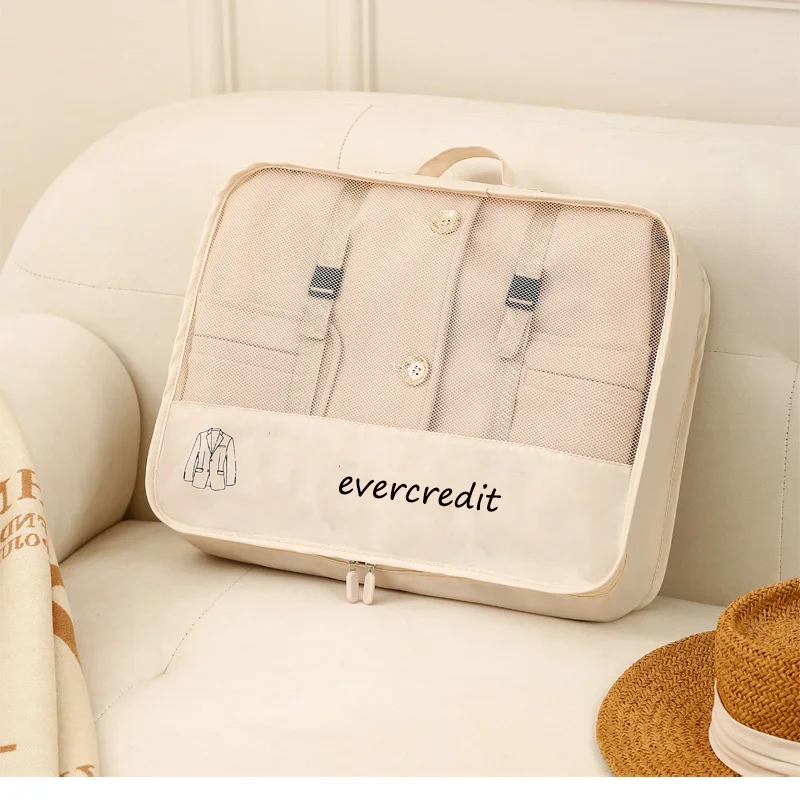 Evercredit Wholesale 8-Pcs Lightweight Travel Cubes Set Foldable Suitcase Organizer and Luggage Storage Bag for Travel Bags
