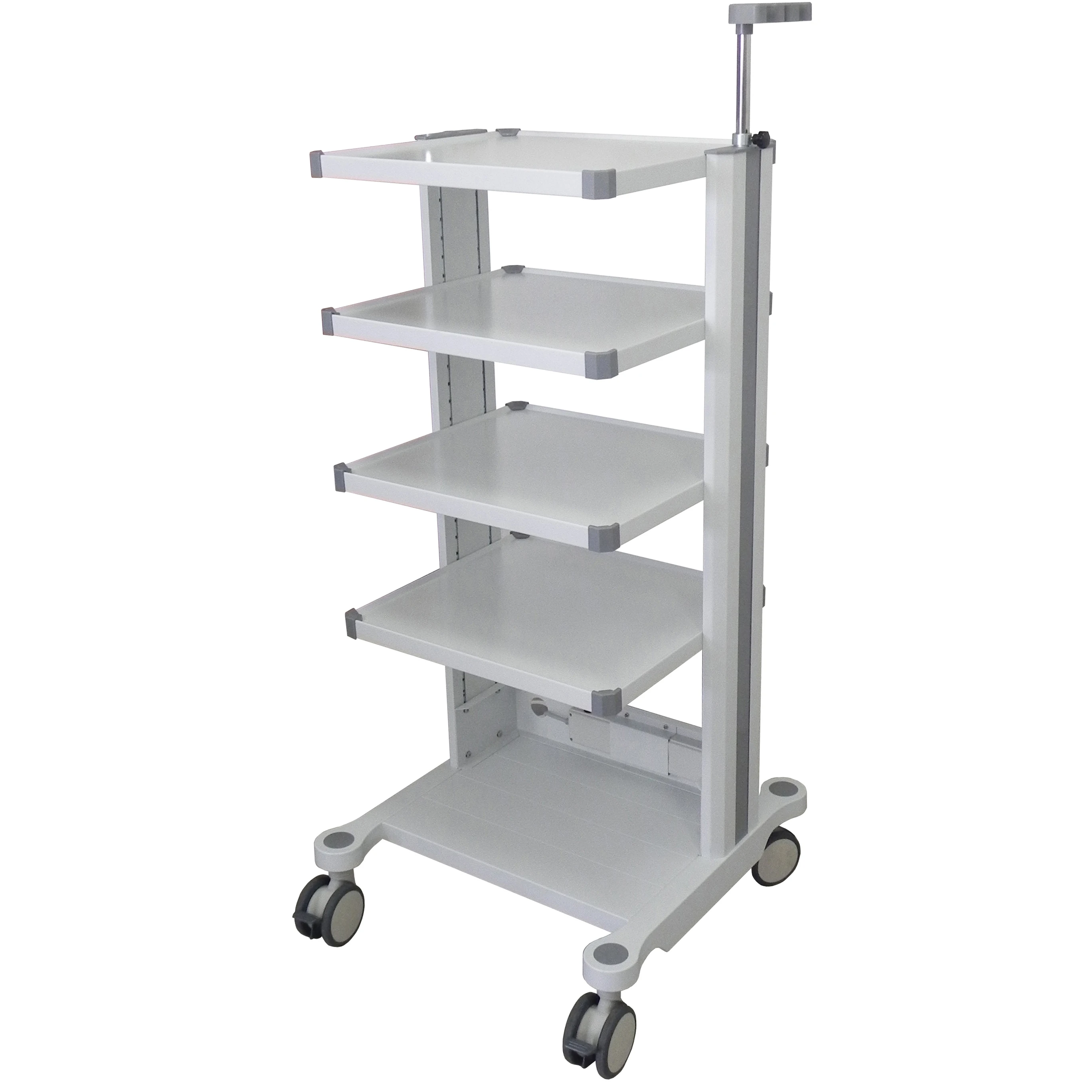 Hospital Mobile Endoscopy Cart Instrument Trolley Medical Use ABS Ultrasound Trolley