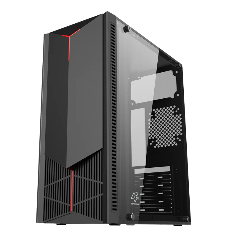 SNOWMAN New Trend CS024 ATX PC Case For Gaming Acrylic Computer PC Case MATX Black Mid Tower Customize Desktop Computer case