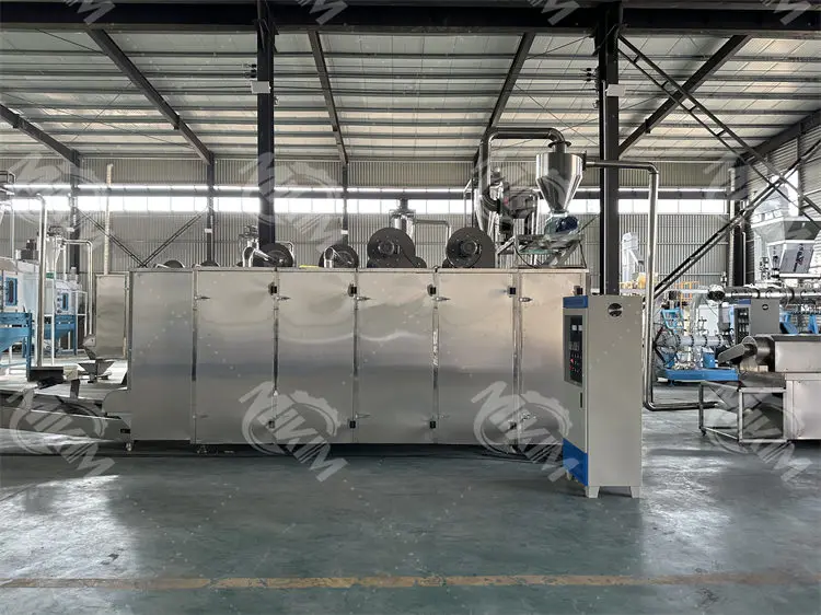 hot automatic dog and cat food manufacturing extruder pet feed kibbel wet making machine production line
