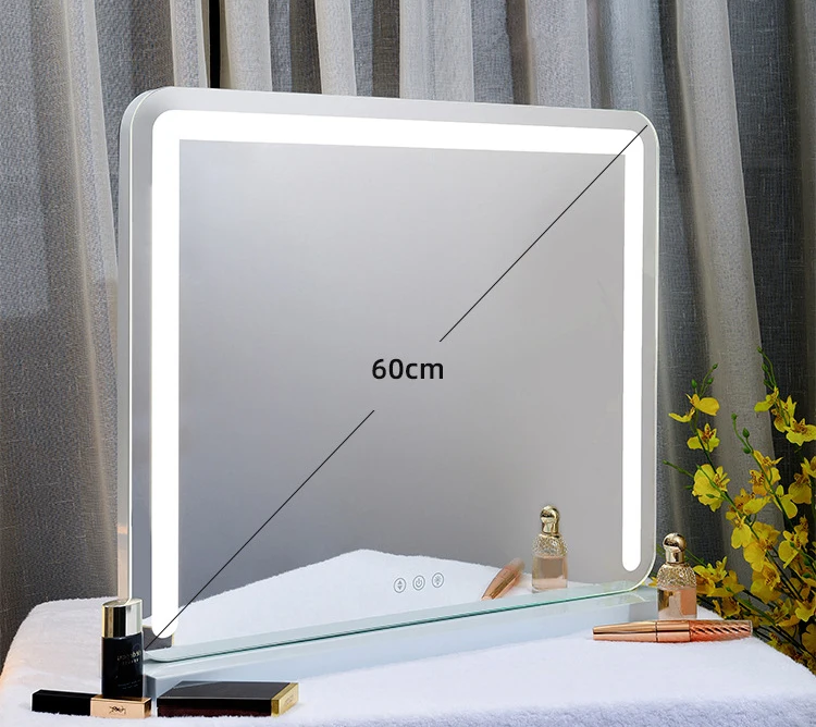 Vanity Table Mirror hollywood with Light, Hollywood Dimmer Touch Screen Vertical Stand Makeup Mirror
