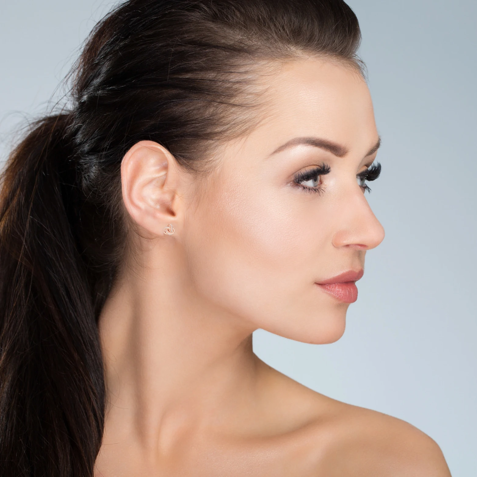 2021  Bridesmaid Gifts I Could not Tie The  Knot Without You Knot Stud Earrings With Clear CZ Stone Earrings