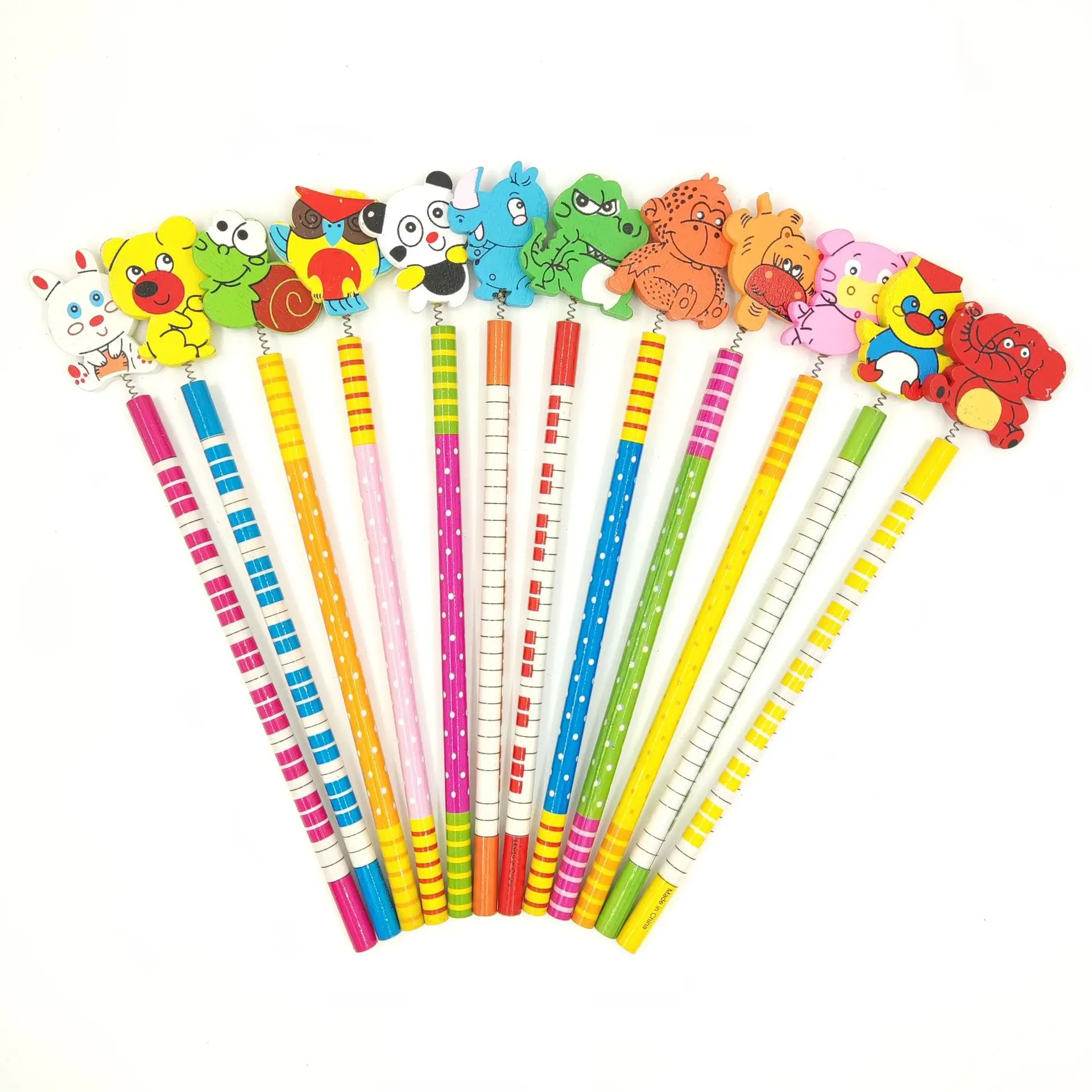FQ brand wholesale small custom logo school student animal wood writing pencil