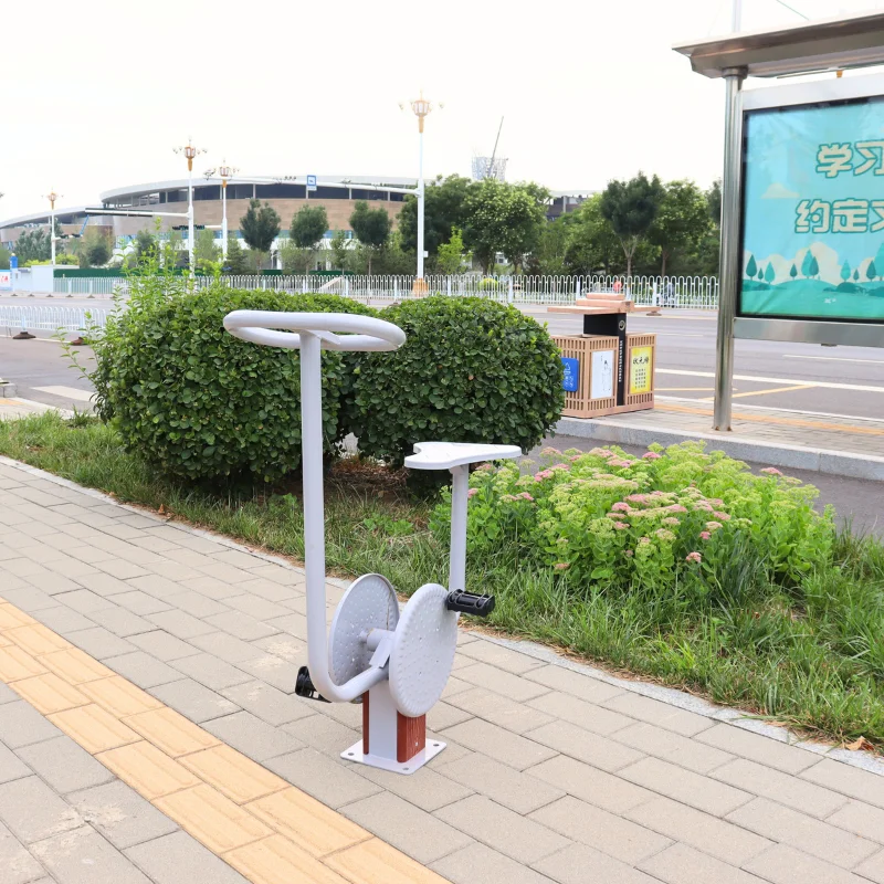 Оборудование для фитнеса из пластиковой древесины на открытом воздухе фитнес-дорожка стационарный велосипед