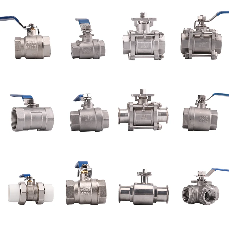 Stainless Steel 304 3PC Floating Ball Valve Threaded Ends 1000WOG 316 1000 psi Three Piece Full Bore Ball Valve