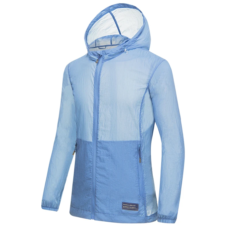 Оптовая продажа, одежда для защиты от солнца на заказ, унисекс, с капюшоном, защита от сыпи, дышащая, крутая на ощупь мужская одежда на молнии