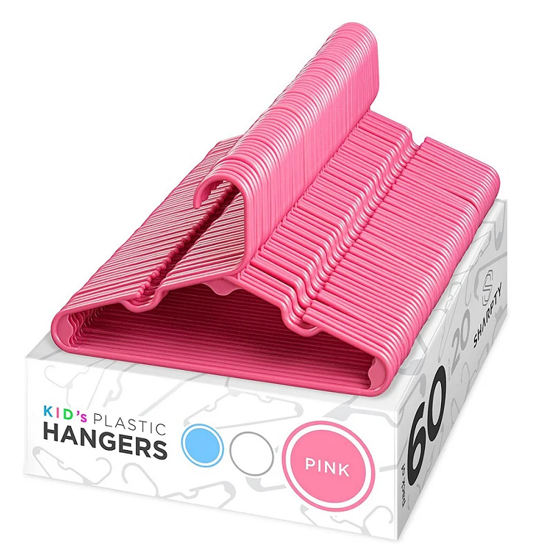 Cheaper Custom Dry Cloth Kids Children Hangers Low Price Retail Plastic Pants Hanger For Clothing Store