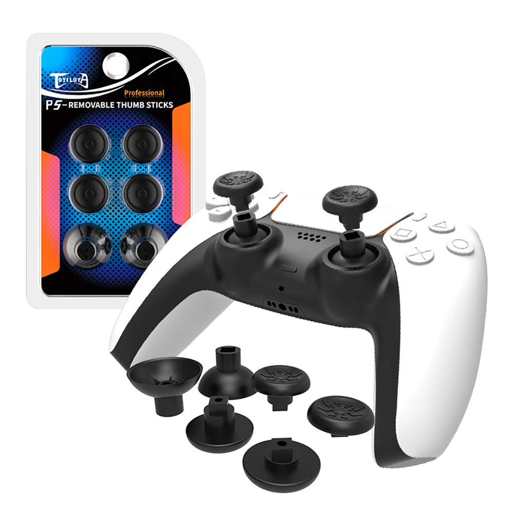 Hottest Game Accessories Joystick Buttons Kits For PS5 6 in 1 Adjustable Height Thumbstick Grips For Play Station 5 Replacement