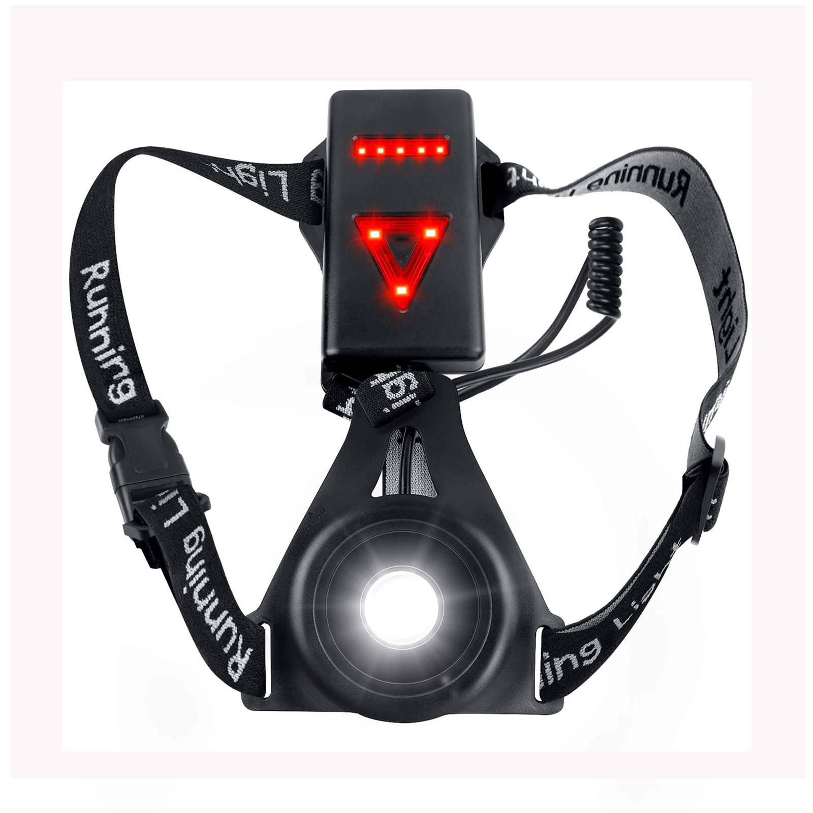 USB Rechargeable Outdoor Night Running Lights LED Chest Light with Safety Warning Lamp