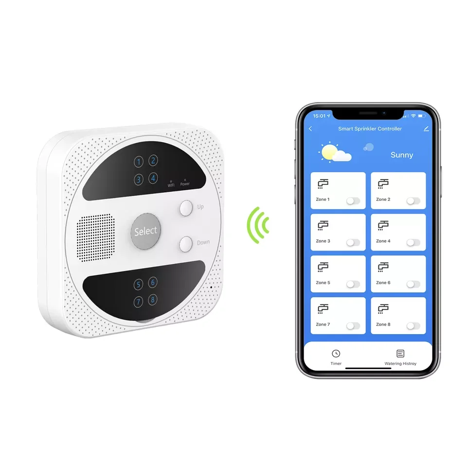 8 Zone Smart WiFi Sprinkler Controller Water Valve Controller Voice Control Via Alexa Google Home Smart Life Tuya App