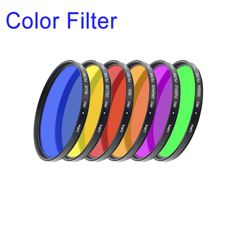 Factory low price OEM 37-82mm color filter Red Orange Yellow Green Blue Purple Special FX filter for camera filter