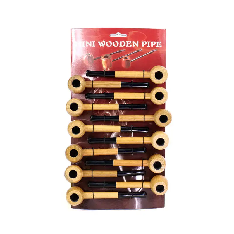 Wholesale Wooden Tobacco Smoke Water Cigarette Pipes Herb Wood Color Smoking Pipe
