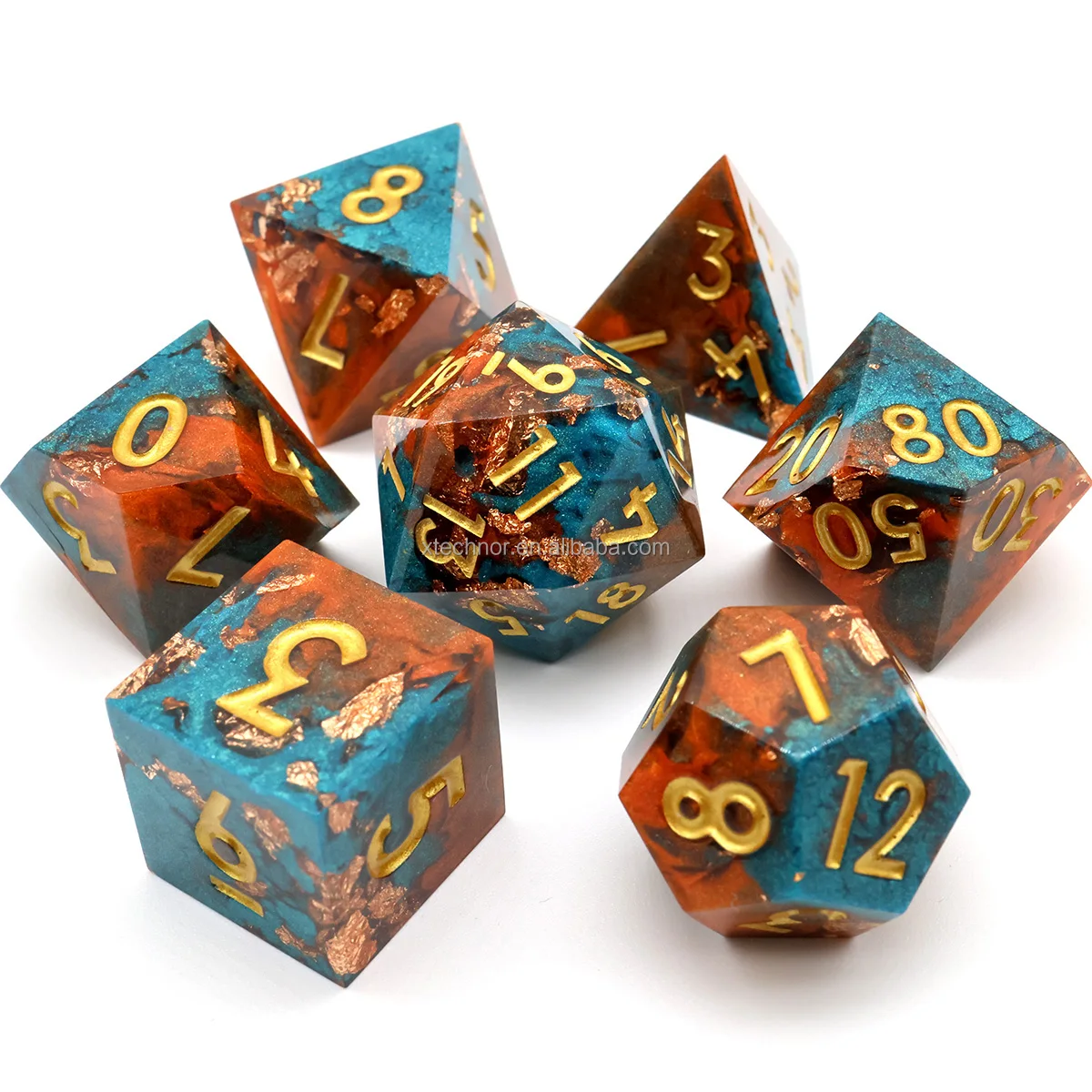 Custom RPG Sharp Edge Dice Dungeons and Dragons Role Playing Table Game DND Dice Set