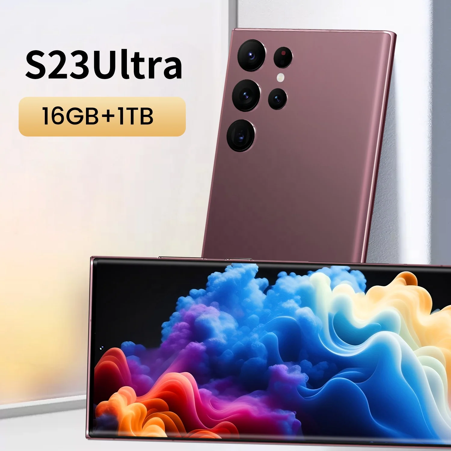Смартфон 7 3 дюймов S23 ультра Новый 5g сетевой сотовый телефон 16g + 1tb Dual Sim Android разблокированный мобильный 3G & 4G