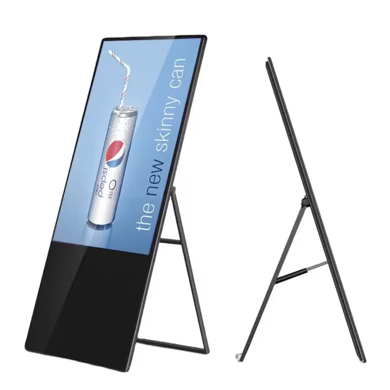 Full Screen Ultra Thin Hd 4k Resolution Portable Digital Signage Lcd Advertising Player Display Poster touch screen kiosk