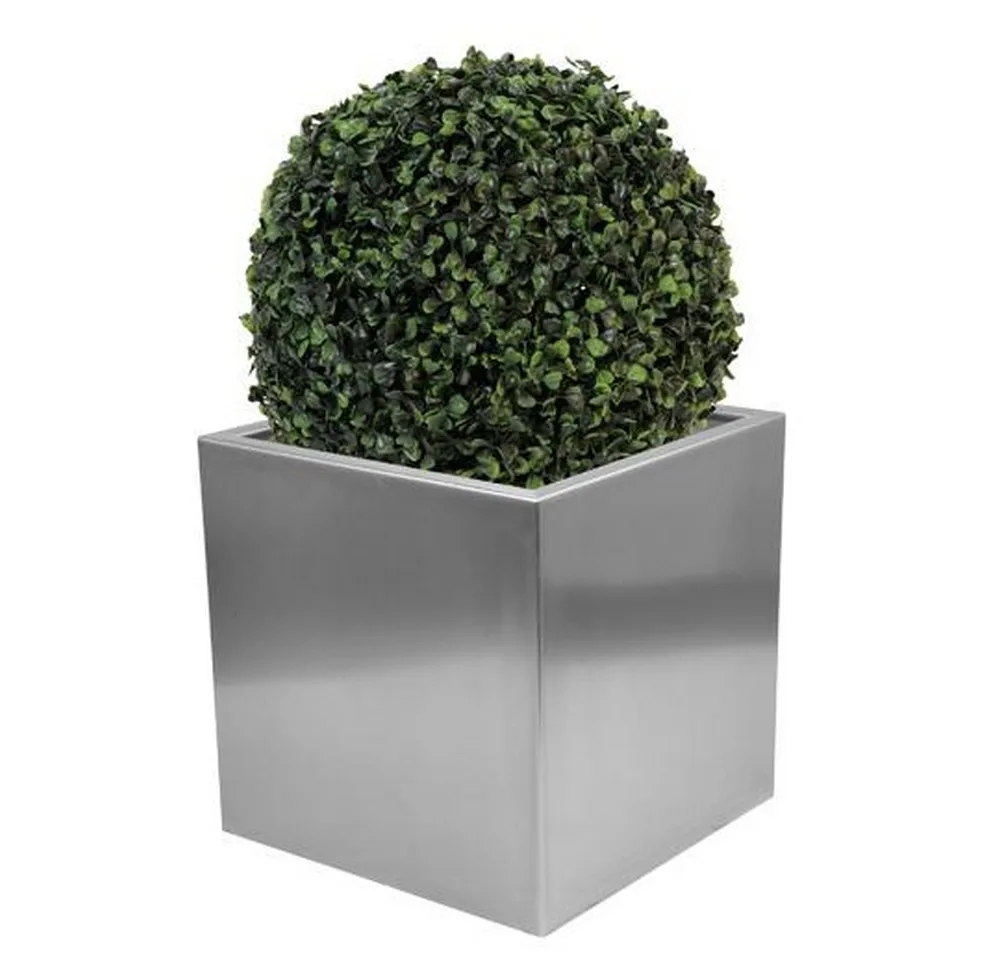 Large Custom Stainless Steel Flower Pot Planter Box Different Shapes for Outdoor Use on Floor with Flower/Green Plants