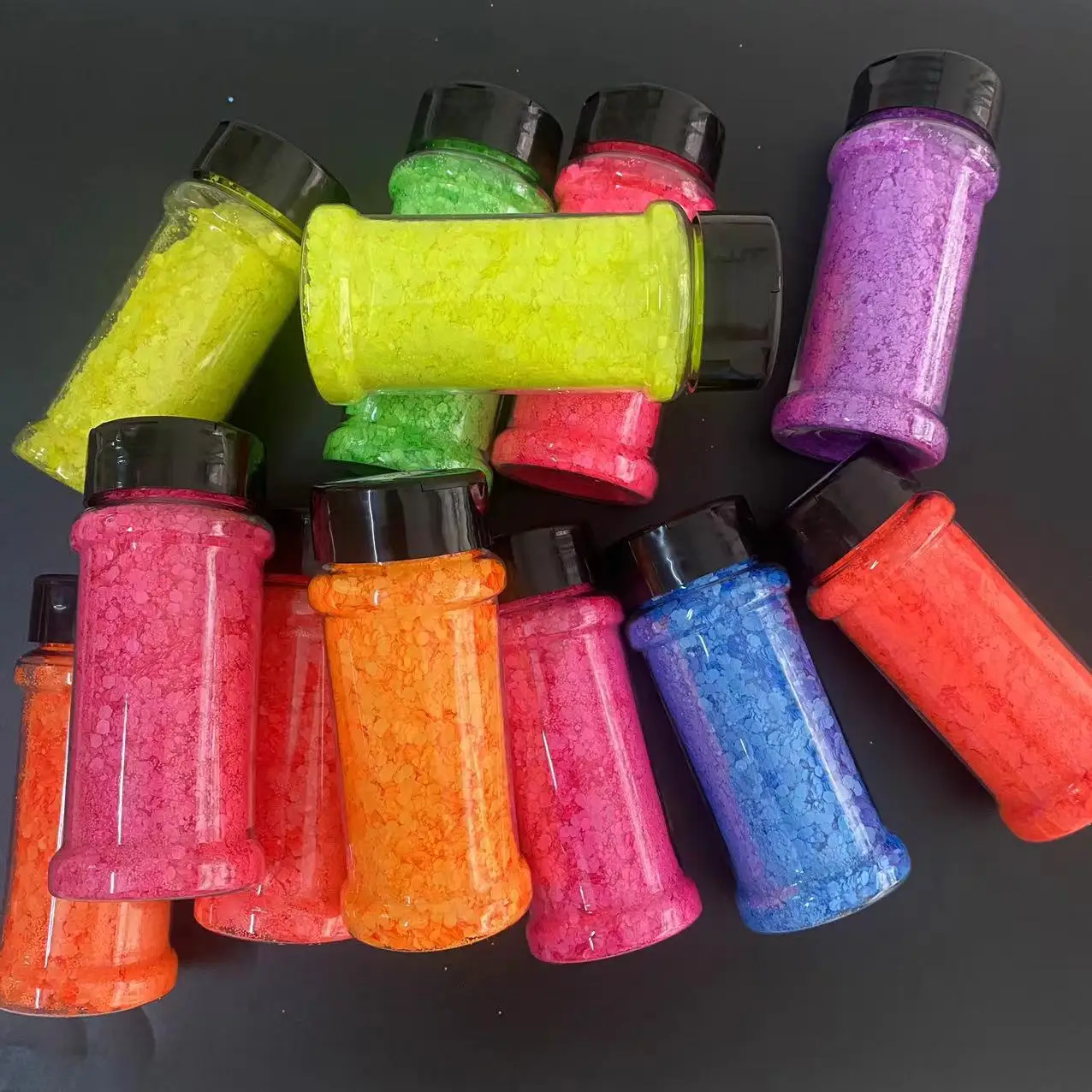 Wholesale Chunky Rainbow Glitter Powder Fine Neon Polyester Neon Glitter For Decoration