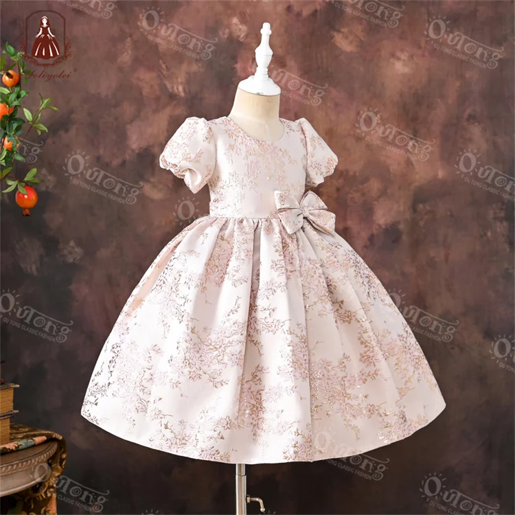 Yoliyolei Hot Selling Baby, Flower 6st First Birthday Boutique Custom Dress 5-9 Year Baby Girl Birthday Dresses/